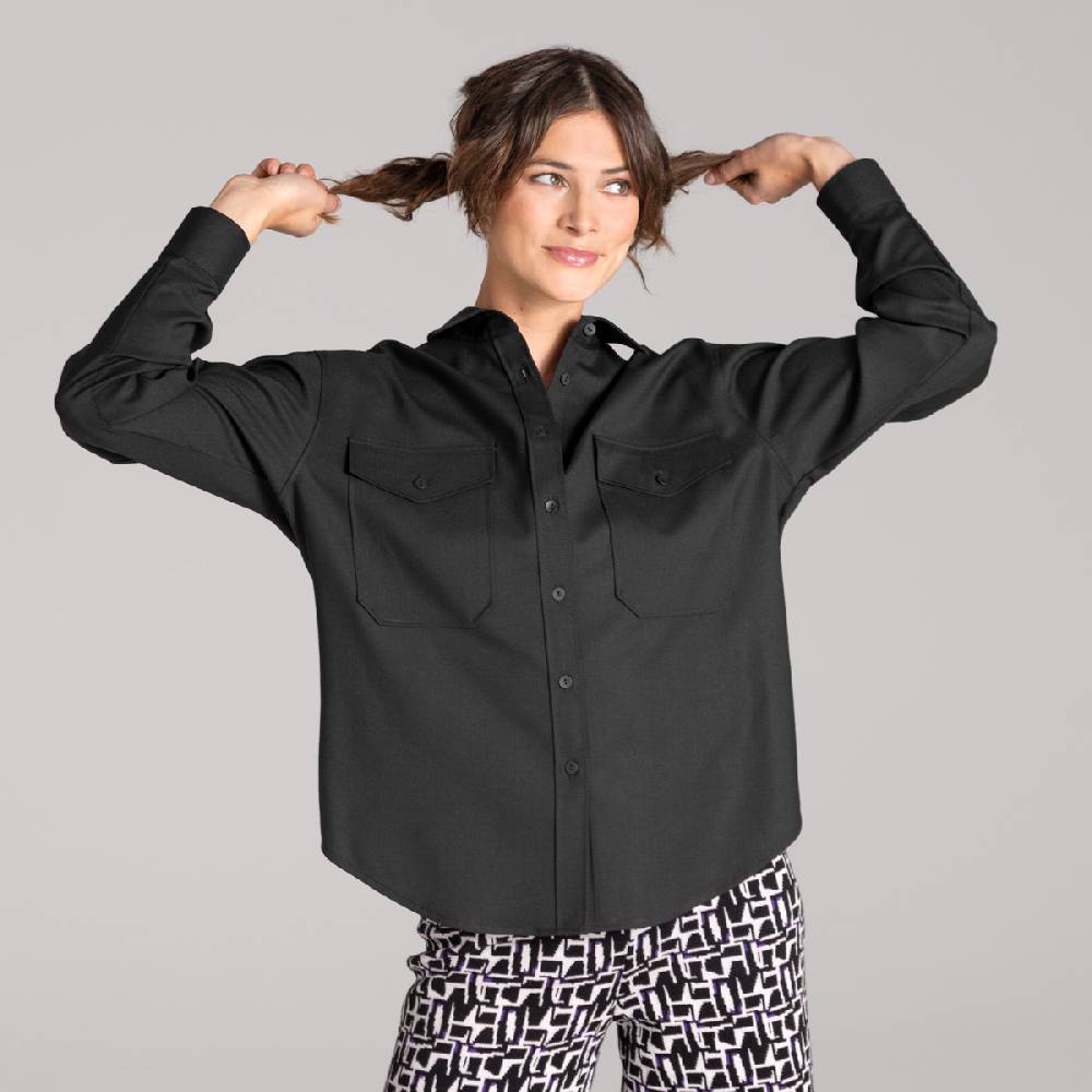 LIVING CRAFTS ALIX - Utility Shirt - Black Weihnachtsangebot