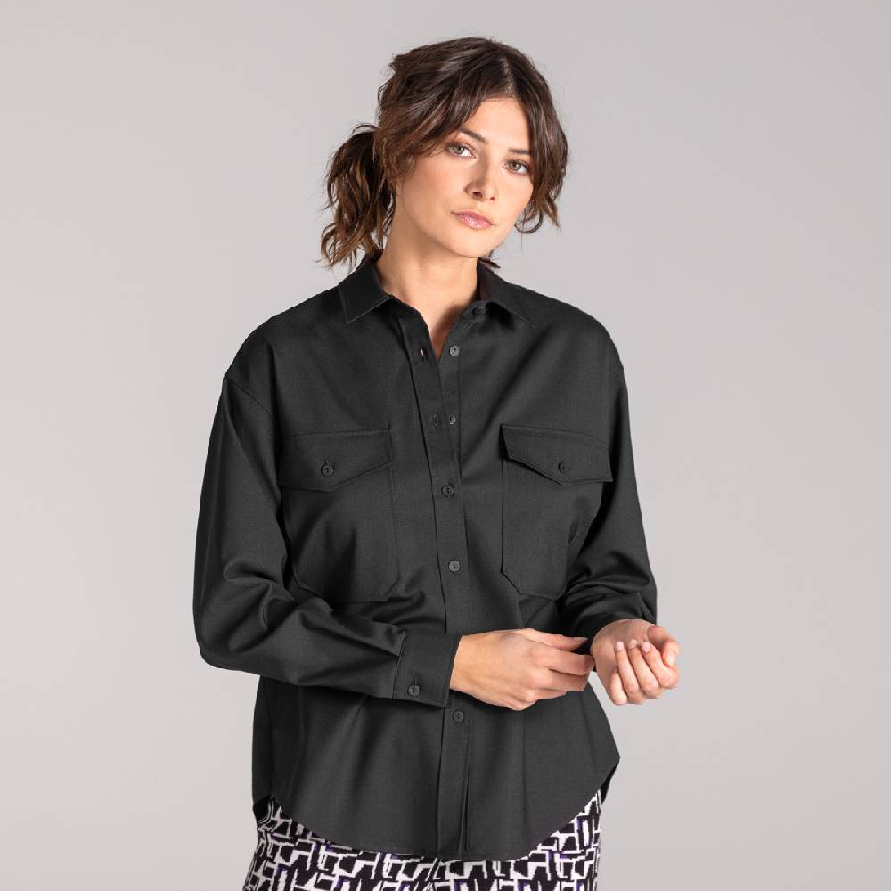 LIVING CRAFTS ALIX - Utility Shirt - Black Weihnachtsangebot