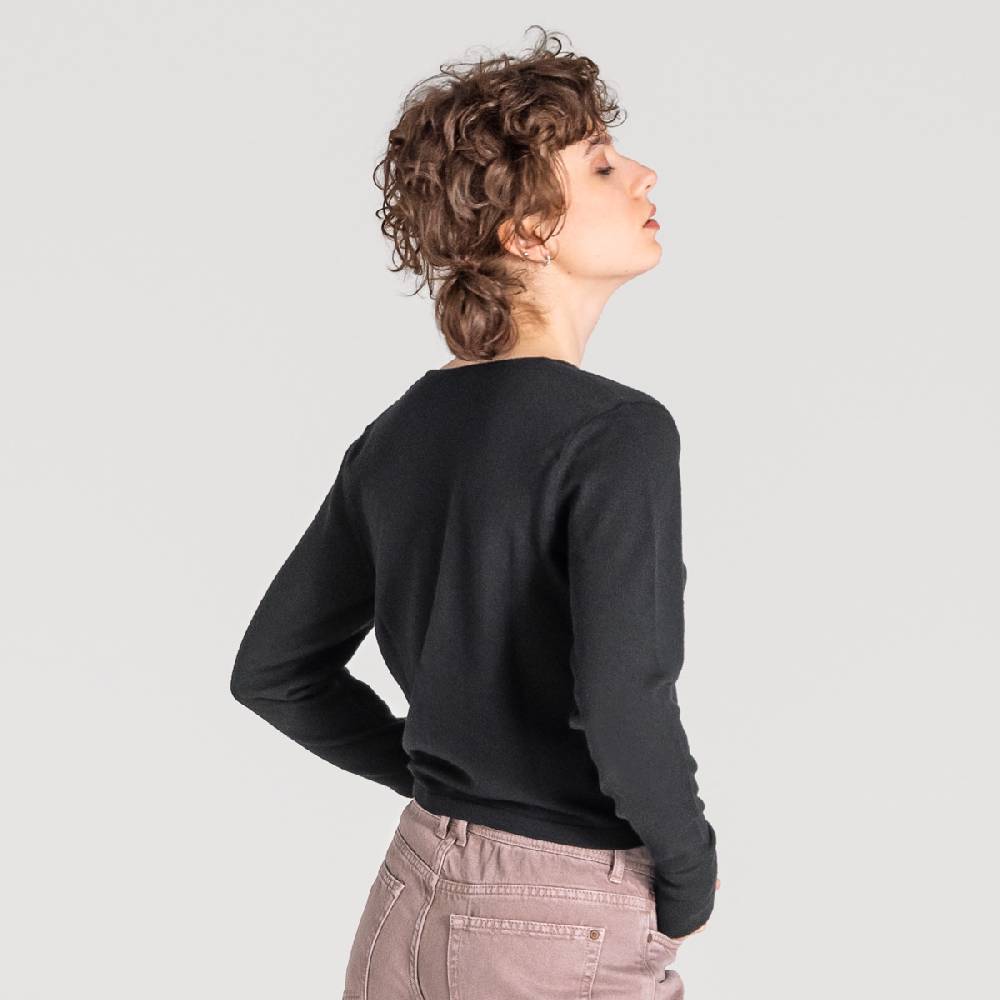 LIVING CRAFTS ALIZEE - Strickjacke - Off Black Valentinstagsangebot