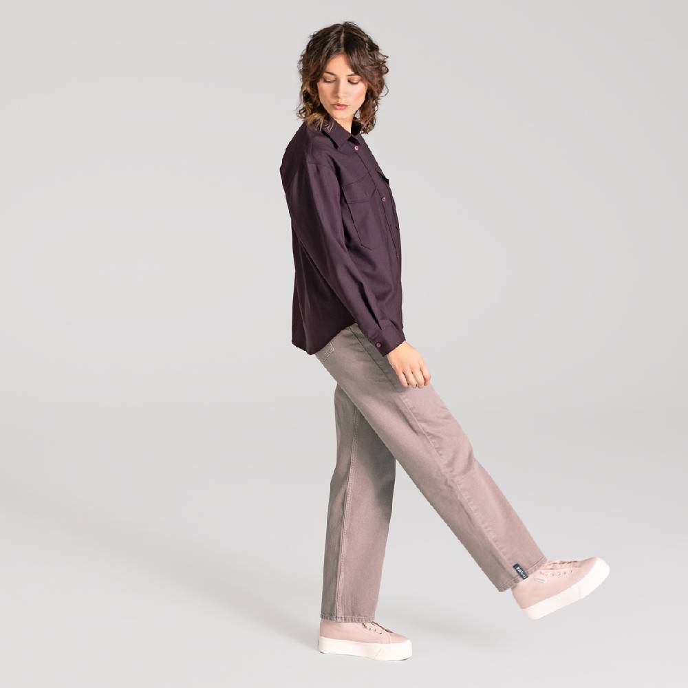 LIVING CRAFTS ALIX - Utility Shirt - Aubergine Lagerräumung