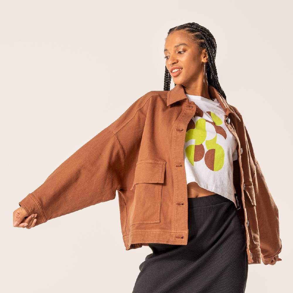LIVING CRAFTS DAFNE - Jeansjacke - Brown Sonderangebote