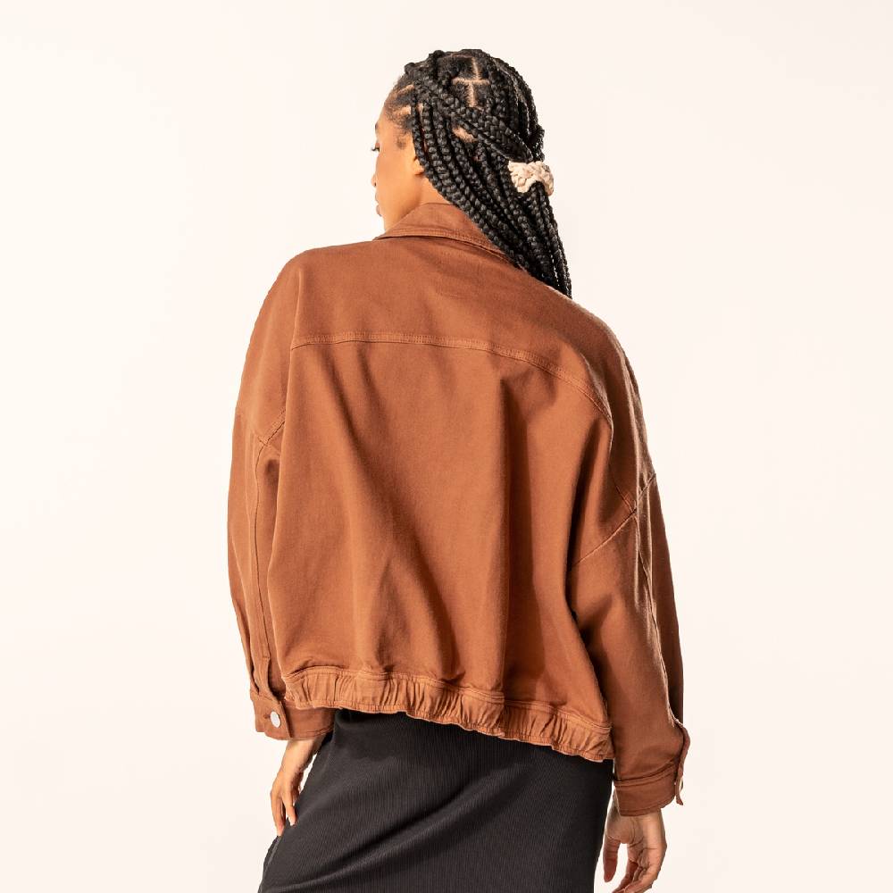 LIVING CRAFTS DAFNE - Jeansjacke - Brown Sonderangebote