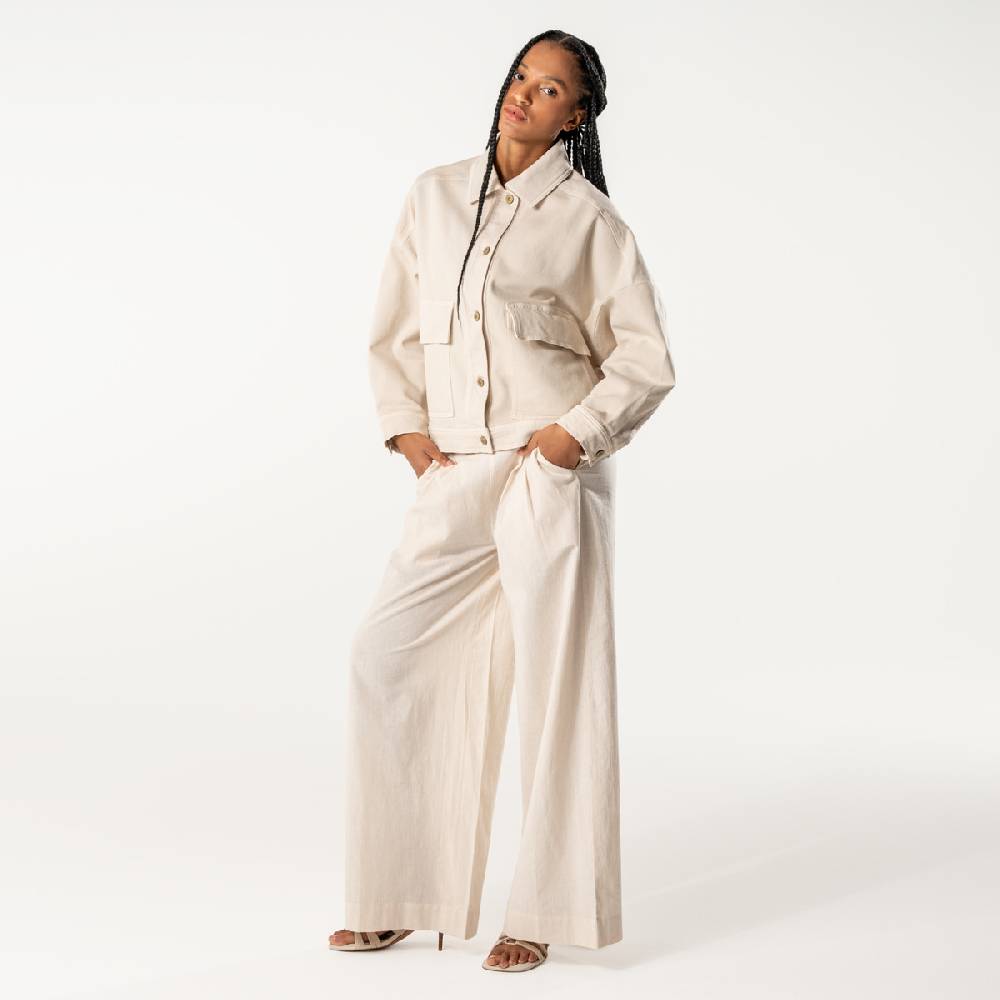 LIVING CRAFTS DAFNE - Jeansjacke - Sand Riesige Ersparnisse