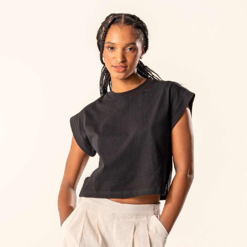 LIVING CRAFTS DANBI - Boxy T-Shirt - Black Bis zu 50% Rabatt
