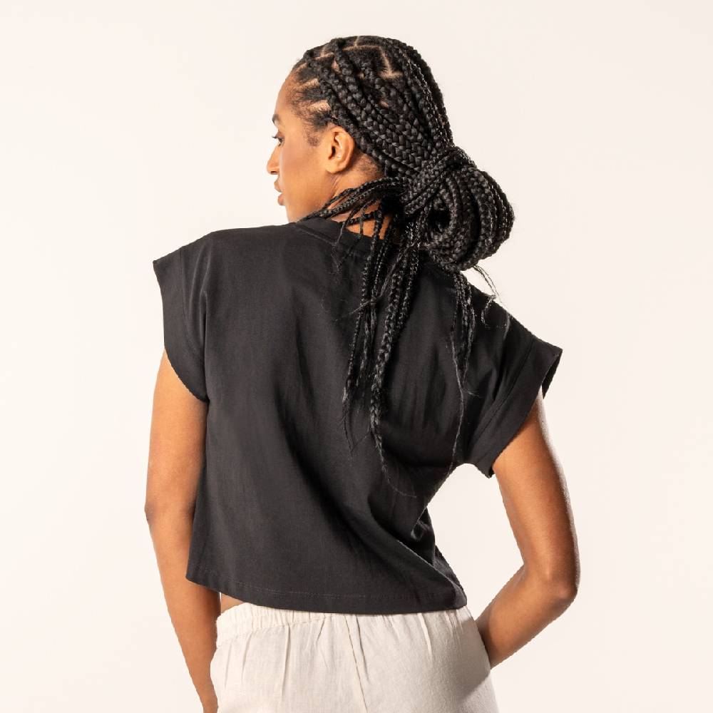 LIVING CRAFTS DANBI - Boxy T-Shirt - Black Bis zu 50% Rabatt