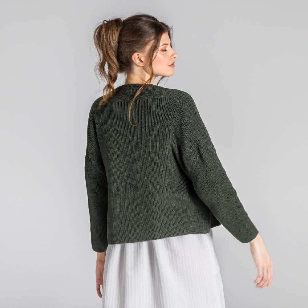 LIVING CRAFTS BINE - Strickjacke - Dark Khaki 50% Rabatt mit kostenlosem Versand