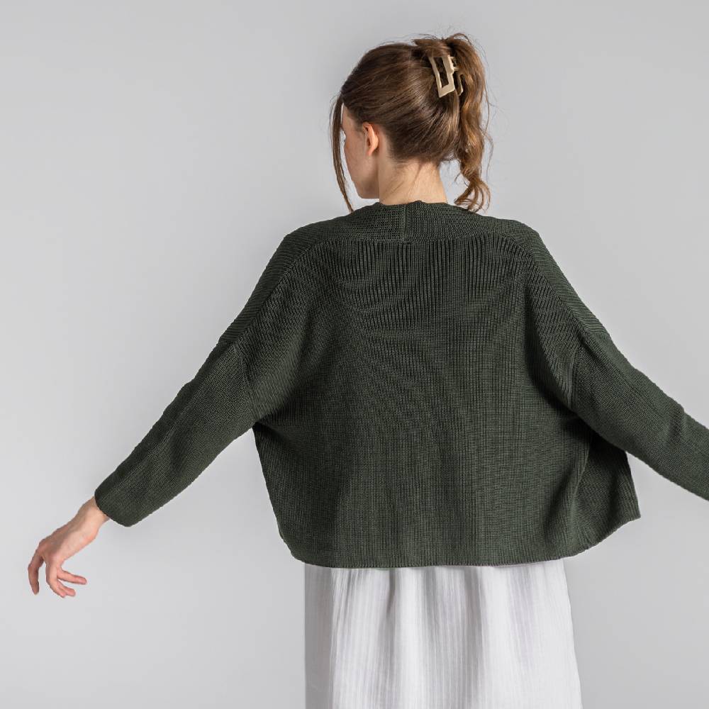 LIVING CRAFTS BINE - Strickjacke - Dark Khaki 50% Rabatt mit kostenlosem Versand