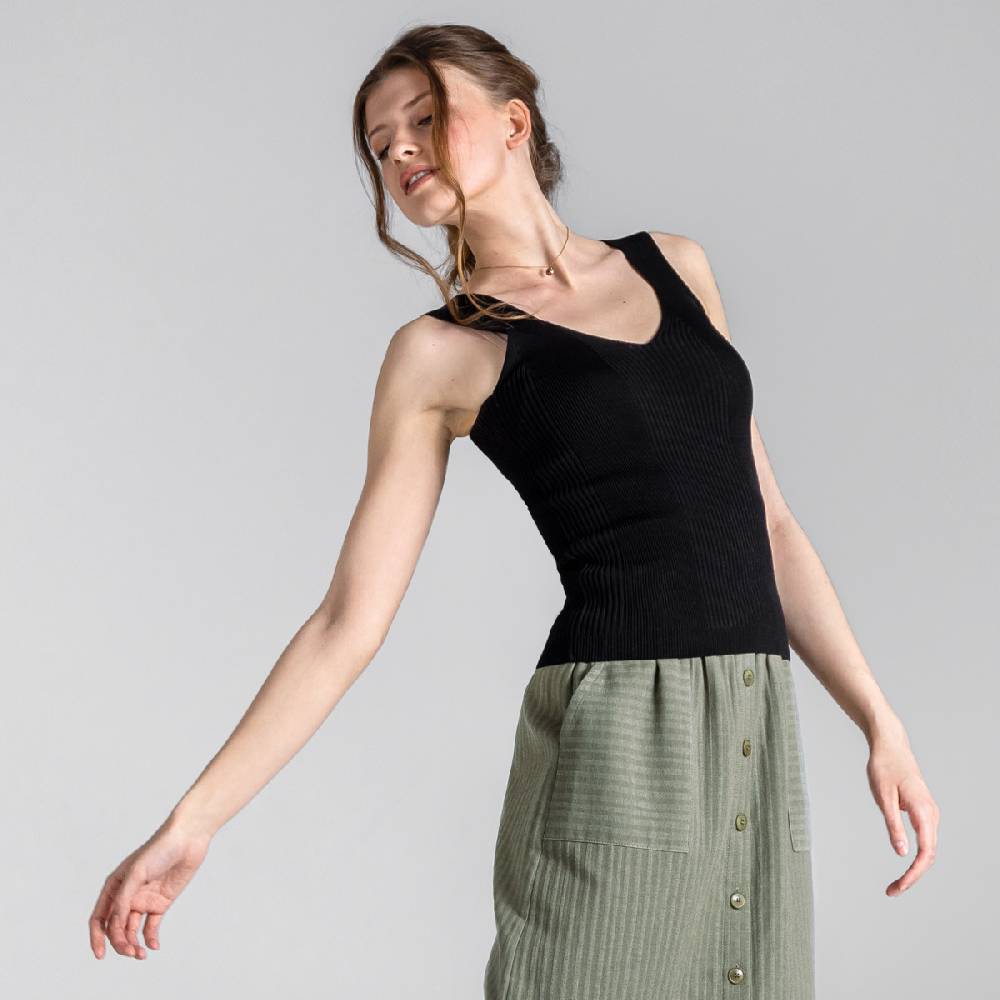 LIVING CRAFTS BIENKE - Strick Top - Black 50% Rabatt für begrenzte Zeit