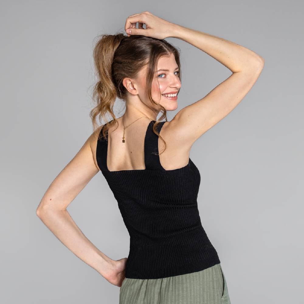 LIVING CRAFTS BIENKE - Strick Top - Black 50% Rabatt für begrenzte Zeit