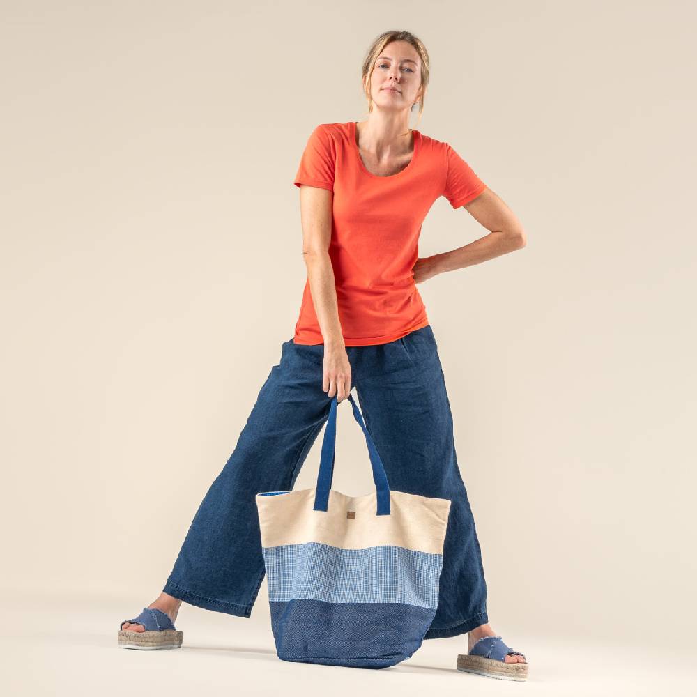 LIVING CRAFTS OMAN - Shopper - Shades of Denim Günstiger Verkauf