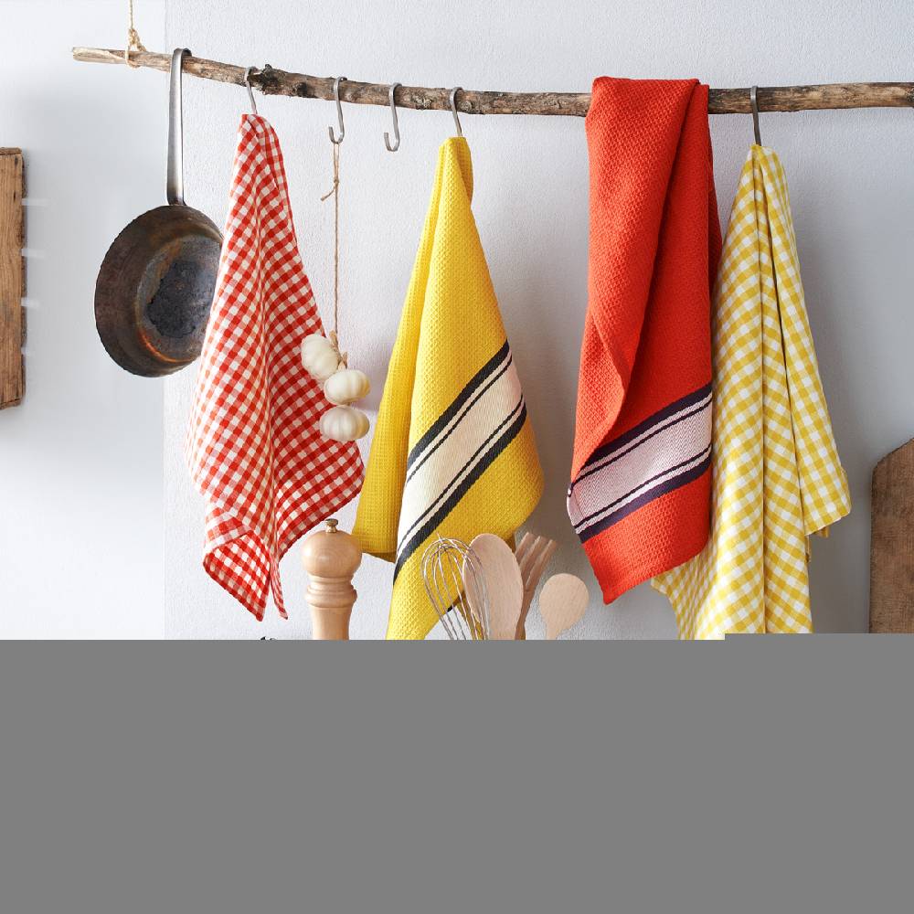 LIVING CRAFTS DELHI - Geschirrtücher, 2er-Pack - Red Clay Vatertagsangebot