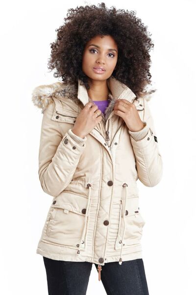 Marikoo Grinsekatze Damen lange Winterjacke mit Kapuze VIP-Rabatte