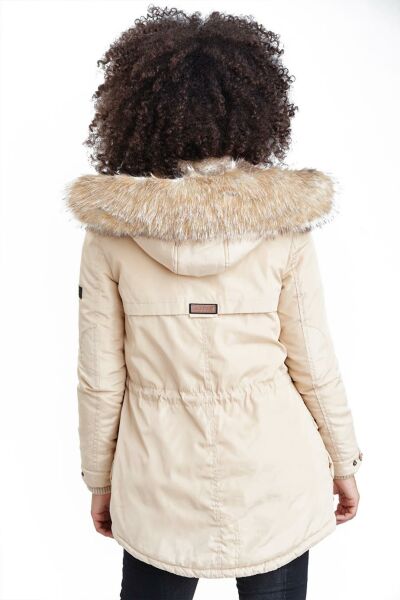 Marikoo Grinsekatze Damen lange Winterjacke mit Kapuze VIP-Rabatte