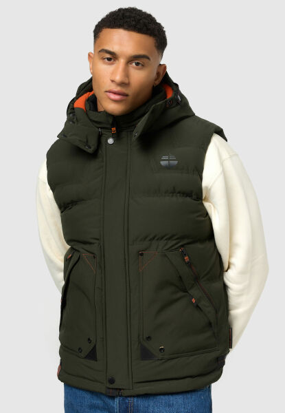 Marikoo Stone Harbour Egoor Herren Winter Steppweste Sonderangebot der Fabrik