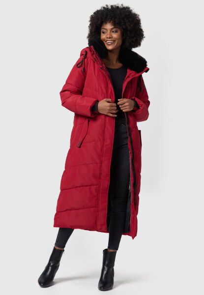 Marikoo Navahoo Hingucker Damen lange Winterjacke Schlussverkauf