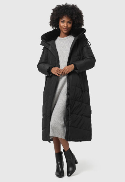 Marikoo Navahoo Hingucker Damen lange Winterjacke Schlussverkauf