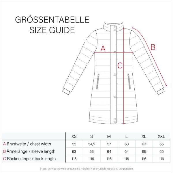 Marikoo Navahoo Isalie Damen lange Winterjacke gesteppt Rabatt