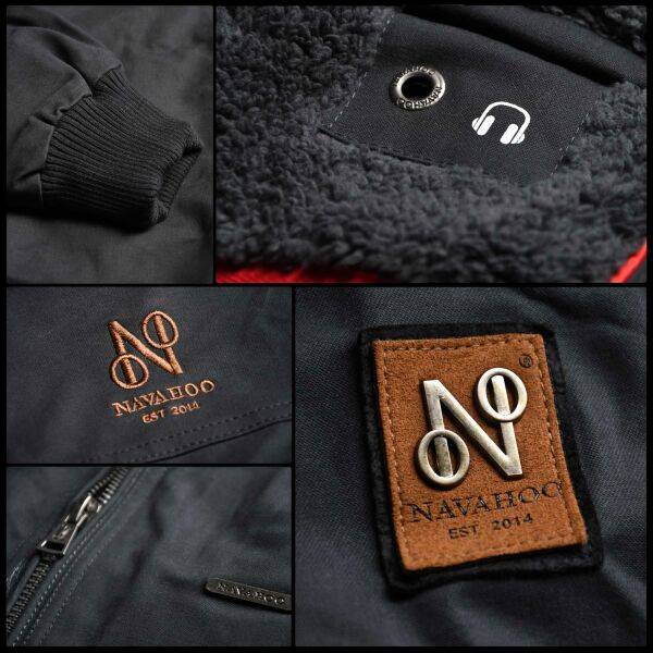 Marikoo Navahoo Herren Piloten Jacke mit Stehkragen Online Shopping