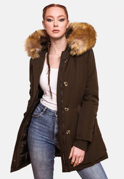 Marikoo Karmaa Damen Parka Winterjacke warm gefüttert Black Friday