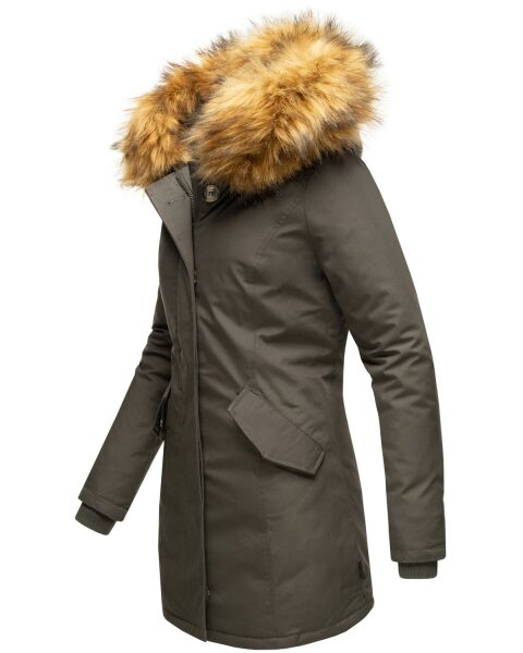 Marikoo Karmaa-Princess Damen Parka Winterjacke mit Fellkragen Cyber Monday