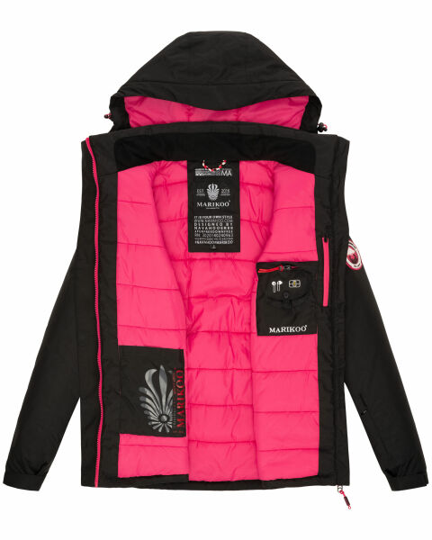 Marikoo Rabeaa Damen Winter Jacke Kurz Winterjacke Outdoor Kapuze gefüttert Neueste Stile