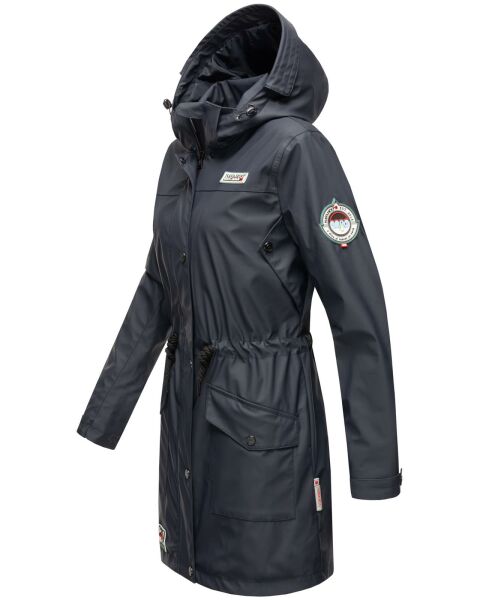Marikoo Navahoo Deike Damen Regenjacke Regenmantel lang Teddyfell Clearance-Verkauf
