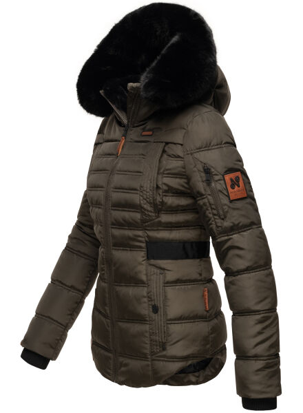Marikoo Navahoo Melikaa Damen Winterjacke mit Kunstfellkragen & Kapuze 50% Rabatt für begrenzte Zeit