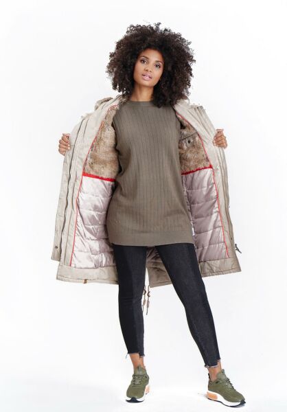 Marikoo Navahoo Kin-Joo Damen Parka Winterjacke Mit Kapuze Sonderangebot