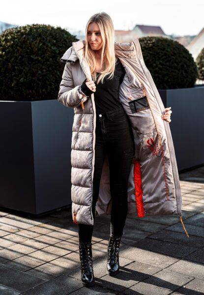 Marikoo Navahoo Kristallblume Damen Winter Steppjacke Großer Ausverkauf