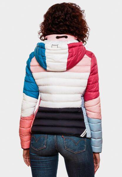 Marikoo Navahoo Lulana Multikulti Damen Steppjacke Colour Blocking Design Osterangebot