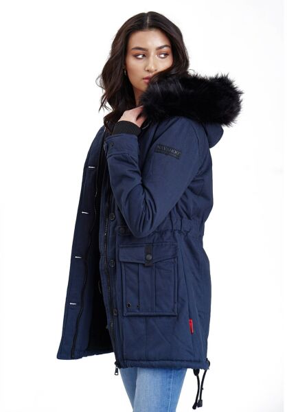 Marikoo Navahoo Luluna Damen Winterjacke mit Kunstfell Muttertagsangebot