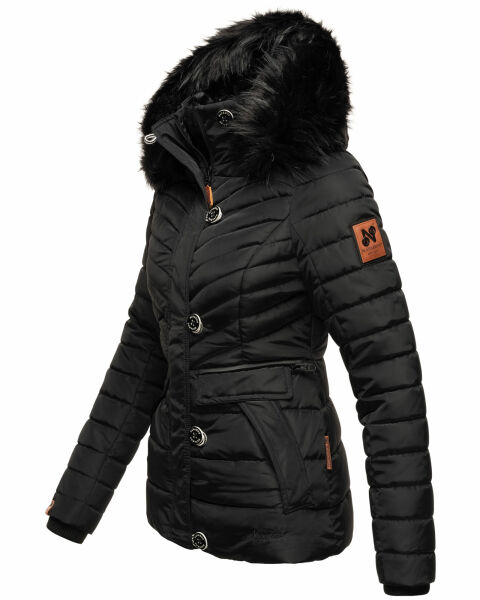 Marikoo Navahoo Wisteriaa Damen Winter Steppjacke mit Kapuze und Fellkragen Neueste Mode