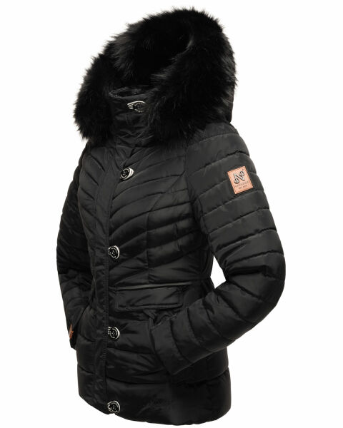 Marikoo Navahoo Wisteriaa Damen Winter Steppjacke mit Kapuze und Fellkragen Neueste Mode