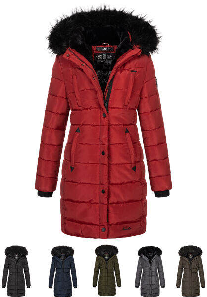 Marikoo Navahoo Lotusblüte Princess Damen lange Winter Steppjacke im Angebot