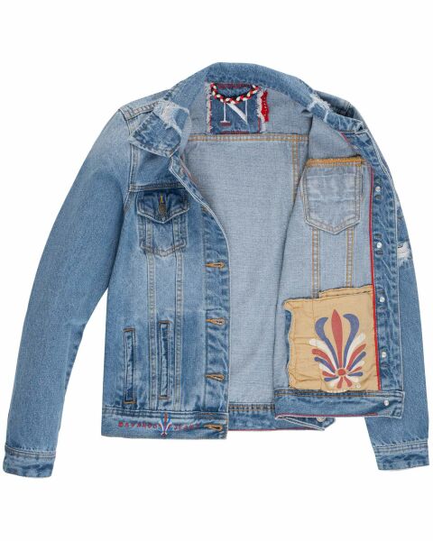 Marikoo Navahoo Pamuyaa Damen Jeans Jacke Schlussverkauf