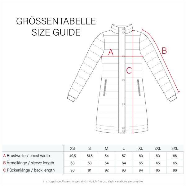 Marikoo Chaskaa Damen lange Winter Steppjacke mit KunstfellKragen Fabrik Onlineshop