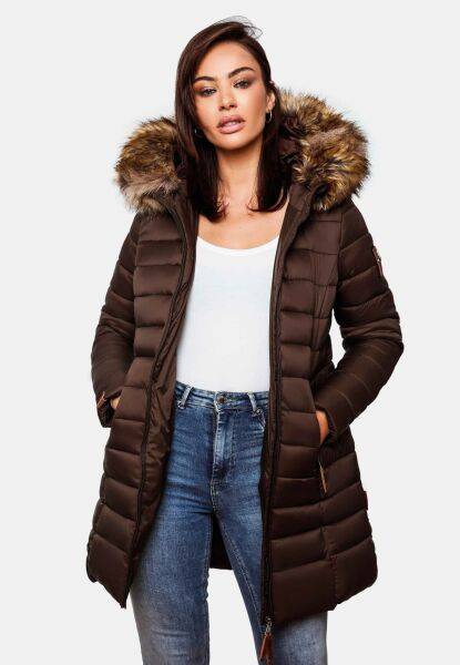 Marikoo Rose Damen Lange Winter Steppjacke Rabatt