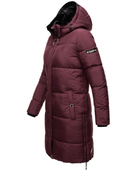 Marikoo Streliziaa Damen lange Winter Steppjacke Fellkragen Versandkostenfrei