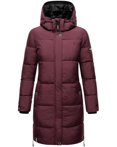 Marikoo Streliziaa Damen lange Winter Steppjacke Fellkragen Versandkostenfrei