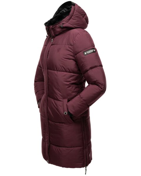 Marikoo Streliziaa Damen lange Winter Steppjacke Fellkragen Versandkostenfrei