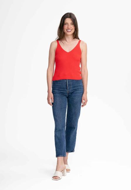 Melawear V-Neck Strick Top RHADA Rabatt