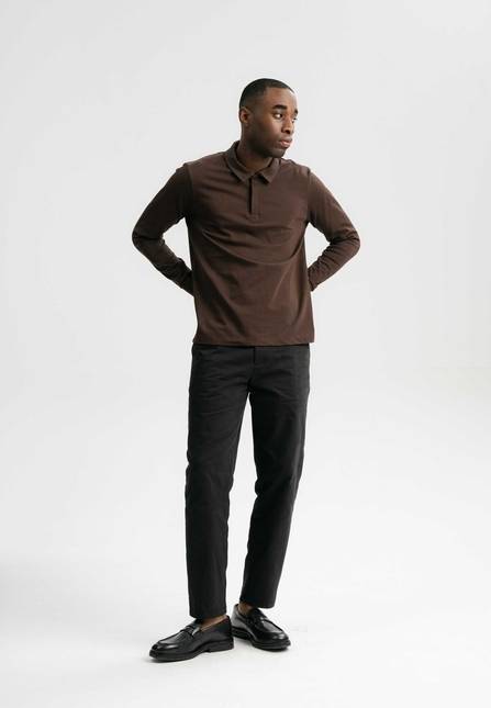 Melawear Herren Langarm Polo Shirt DIVIT Kostenloser Versand
