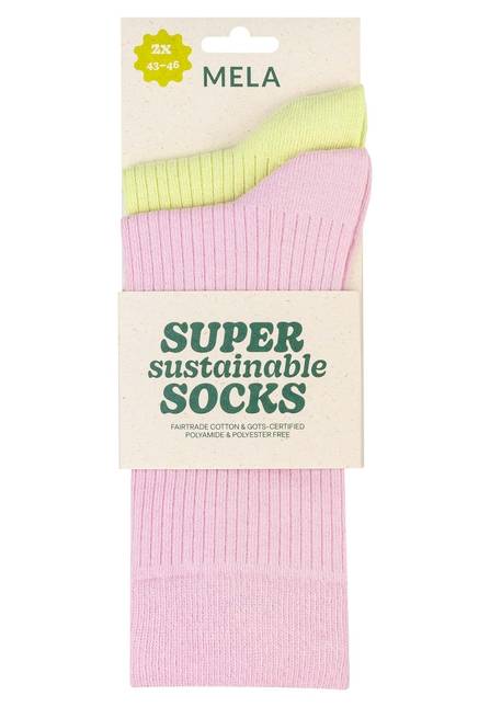 Melawear Gerippte Socken 2er Pack Räumungsverkauf