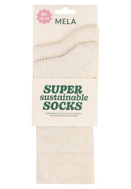 Melawear Gerippte Socken 2er Pack Sonderangebote