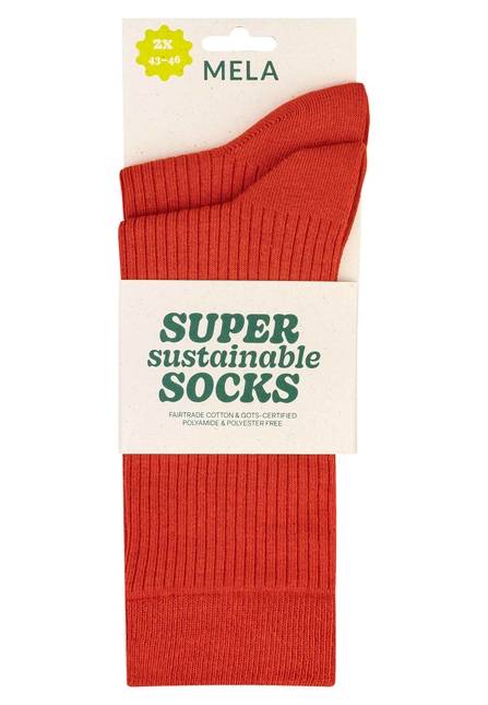 Melawear Gerippte Socken 2er Pack Riesige Ersparnisse