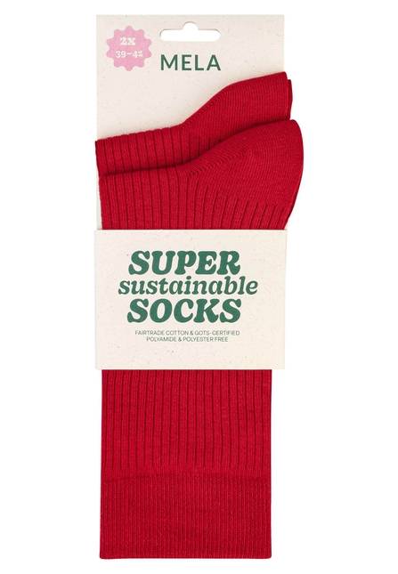 Melawear Gerippte Socken 2er Pack Tiefpreis