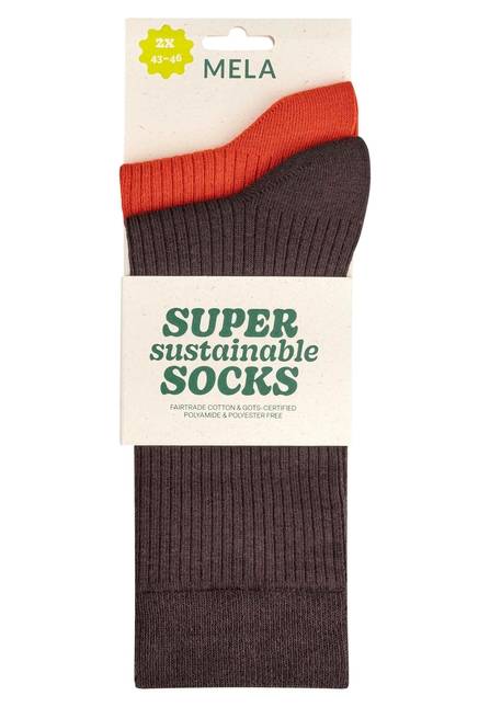 Melawear Gerippte Socken 2er Pack Super Sparpreis