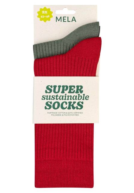 Melawear Gerippte Socken 2er Pack Wochenangebot
