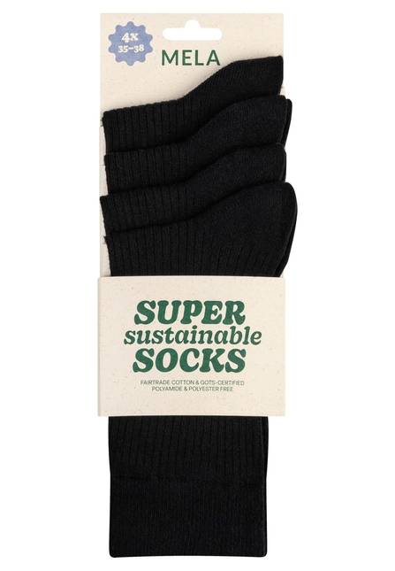 Melawear Gerippte Socken 4er Pack Letzte 2 Tage