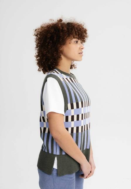 Melawear Damen Jacquard Strick Pullunder JAMUNA Super Rabatt
